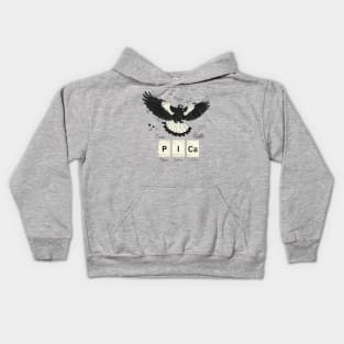 noun Pica: Commonly known as the Magpie Kids Hoodie